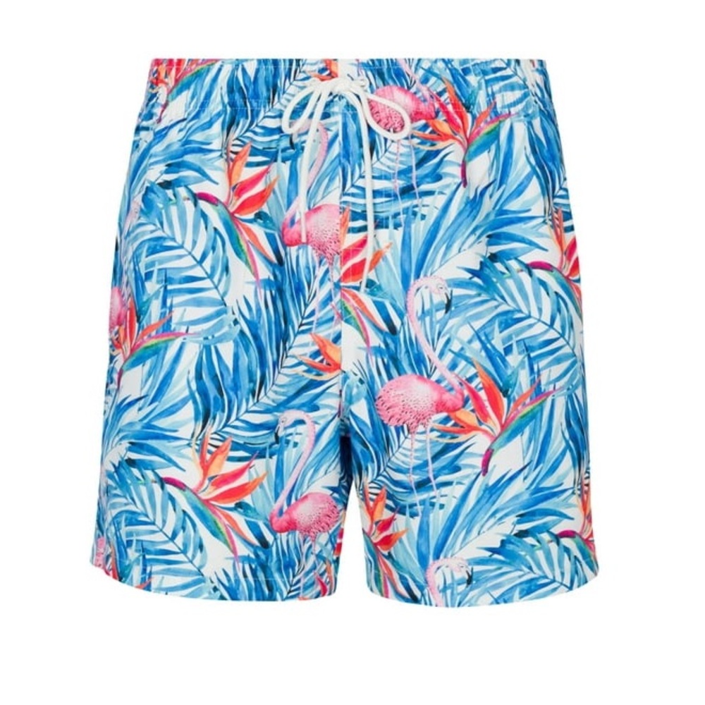 RING OF FIRE Men's Tropical Ocean Pool Shorts Size‎ Medium EUC